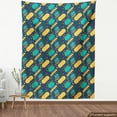thumbnail image 3 of Ambesonne Geometric Fabric by the Yard Upholstery, Lines Circles Colors, 10 Yards, Multicolor, 3 of 4