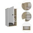 thumbnail image 7 of FM Furniture Senegal Modern Wood Bathroom Medicine Cabinet in Light Oak/White, 7 of 7