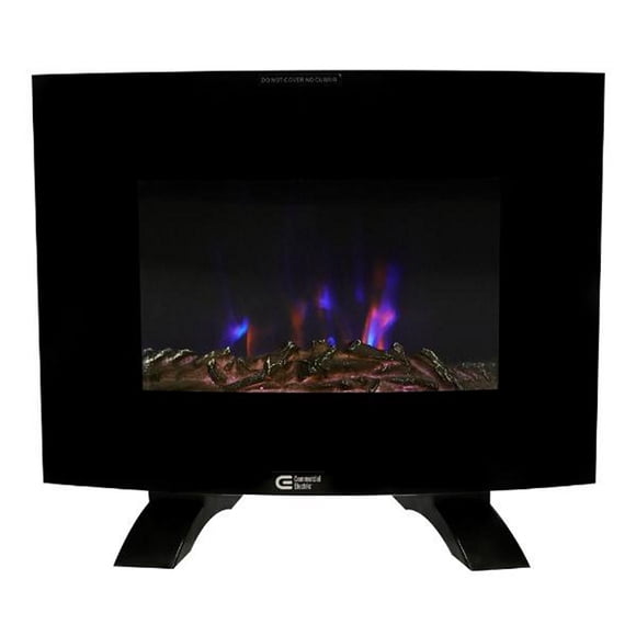 calefactor eléctrico de convección para pared 15 m2 negro chimenea