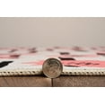 thumbnail image 6 of Linon Home Décor Washable Laurel Area Rug or Runner Collection, Ivory and Pink, 3' x 5', 6 of 8