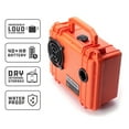 thumbnail image 2 of DemerBox Waterproof, Portable, and Rugged Outdoor Speakers. Loud Sound, 40+ hr Battery Life, Dry Box + USB Charging, Pairing Party Mode. Built to Last + Fully Serviceable, Orange, 2 of 8