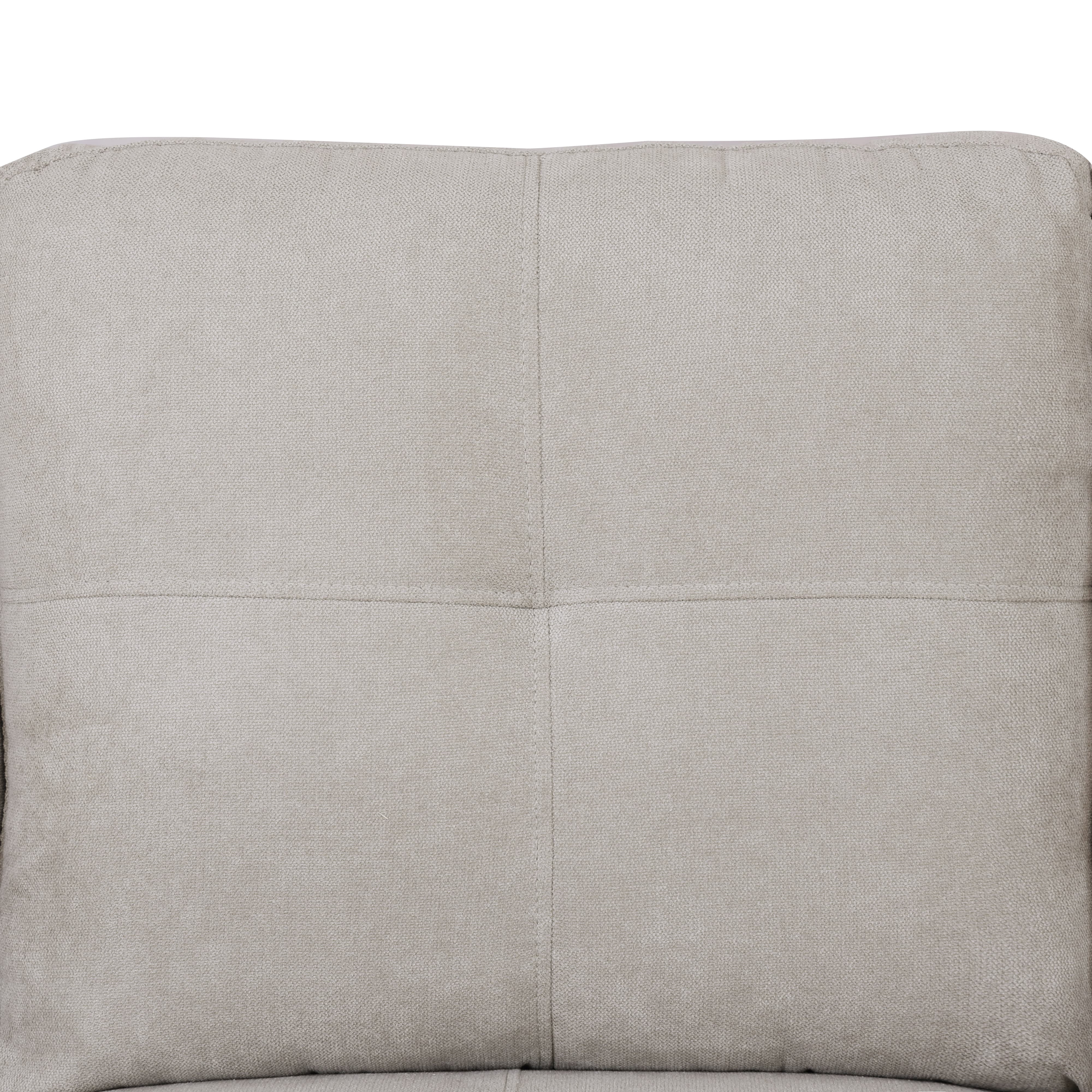 MAYEERTY 97" Sectional Sofa Fluffy Fabric Modular Couches with Reversible Chaise without Ottoman, Light Grey(Right)