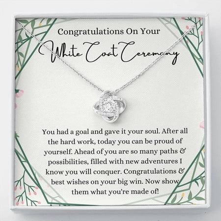 White Coat Ceremony Gift, Medical School Graduation, Medical Student Ceremony, New Doctor, Graduation Gift For Doctor, Residency Necklaces styles On Birthday, Xmas with Message Card & Box