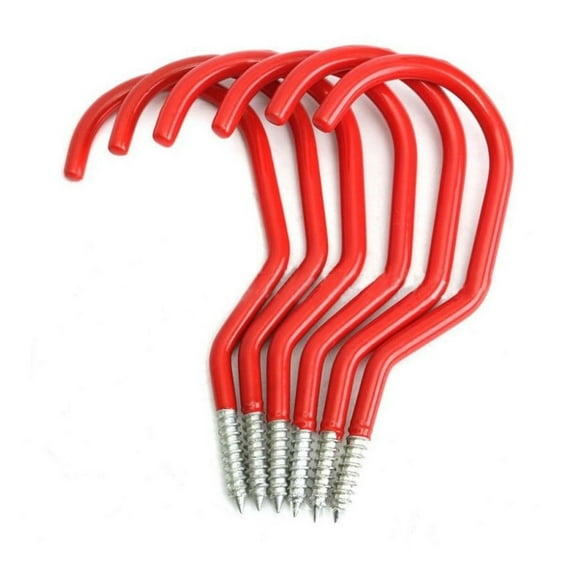 Rkxzt Warehouse Hook 6PC Heavy Duty Bike Storage Hooks Metal Garage Wall and Ceiling Mount Organizer Rack Home Storage|Metal,Black