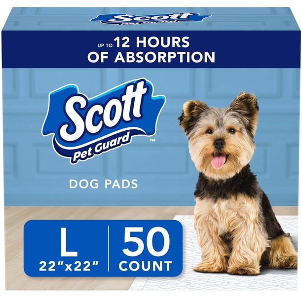 Almohadillas para perros Scott, tamaño grande, 56 x 56 cm, 50 unidades, absorbentes