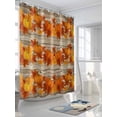 thumbnail image 3 of Fsddascl Fall Shower Curtain Set - 48" x 72" Washable Bathtub Curtain with 12 Hooks, Thanksgiving Pumpkins Maple Leaf Vintage Waterproof Fabric Stall Shower Curtains for Bathroom/Bathtub Décor, 3 of 6