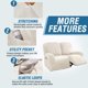 thumbnail image 4 of Fundas de terciopelo elásticas para sillón reclinable, 4 piezas, estilo sillón reclinable, fundas para sillón reclinable, fundas antideslizantes, ajustadas, gruesas, suaves, lavables, GreyIvoryRecliner Loveseat, 4 of 5