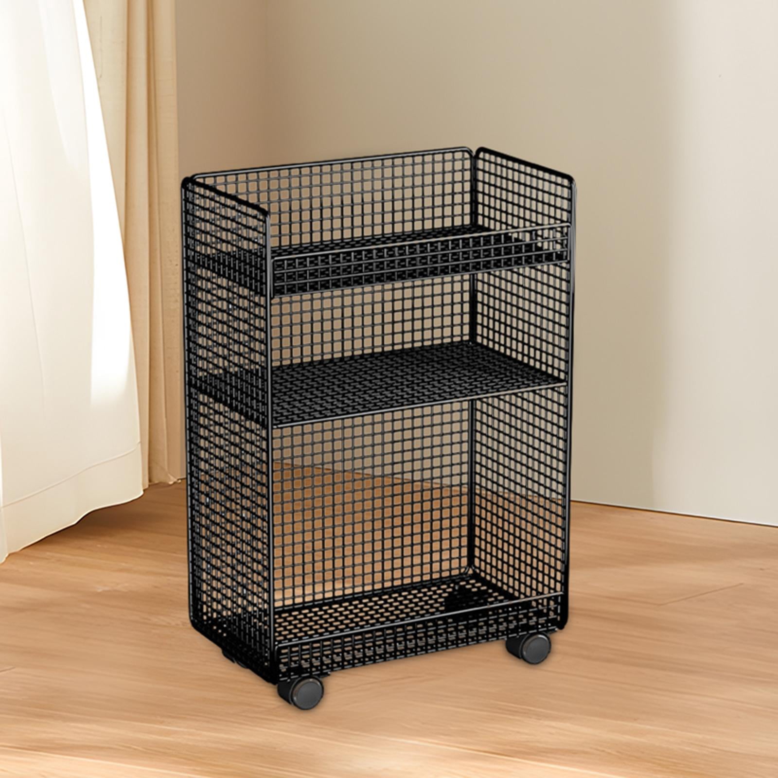 koolsoo Rolling File Cart with Wheels, Standing File Holder, Multipurpose Storage under Table under Desk File Holder, for Living Room