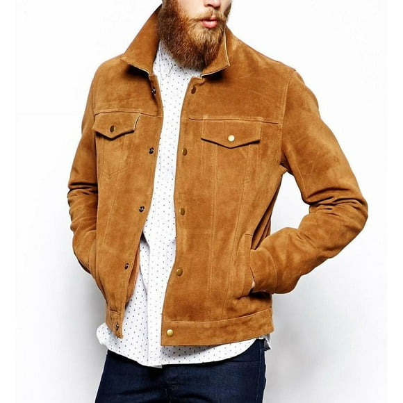 Brown Biker Jacket Mens Brown Suede Jacket Brown Biker Jacket Mens Brown Mens Suede Jacket Motorcycle Jackets For Men Bike Jackets For Men size XXXL
