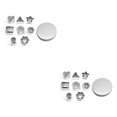 thumbnail image 4 of Matsuzay 24 piezas Moldes para pasteles Utensilios para hornear Accesorios de cocina de acero inoxidable Gadgets para moldes Patrones de Tipo 2 2piezas, 4 of 6