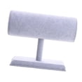 thumbnail image 2 of Organizador de diademas con barra en T, estante para diademas, accesorios para el cabello y joyas. terciopelo gris, 2 of 9
