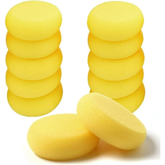 12 Pcs Round Painting Sponge 2.96inch Yellow Craft Sponges Clay Sponge for Face Painting Art Crafts
