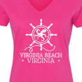 thumbnail image 4 of Inktastic Virginia Beach VA Nautical Women's V-Neck T-Shirt, 4 of 5