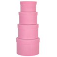 thumbnail image 1 of Set de cajas de regalo GNFlus, 4 unidades, de terciopelo rosa, redondas, 20 x 20 x 13 cm, 1 of 7