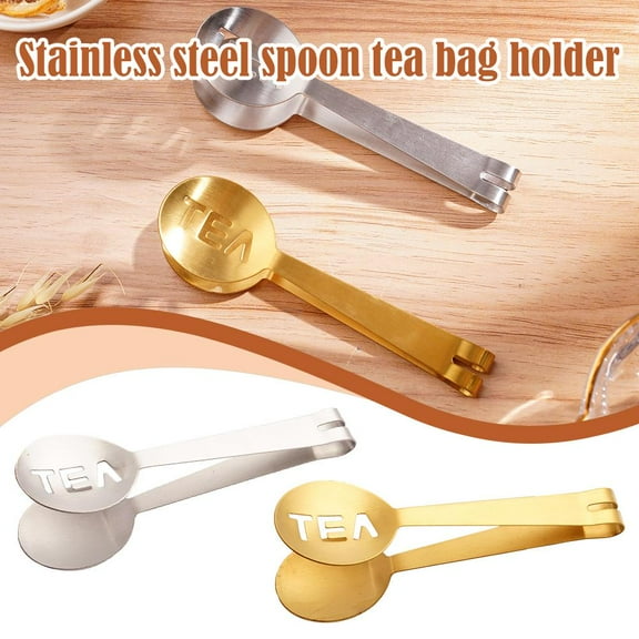 Ruifaya Tea Bag Squeezer Tongs, Stainless Steel Teabag Squeezer Tool,Tea Bag Strainer, Tea Tea Clip Spoon Strainer Tongs Bag