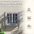 thumbnail image 5 of Outdoor Catio for Indoor Cats, Window Cat Run for 2-3 Cats, 63.8" Cat Enclosure with Platforms & Scratching Post, 5 of 9