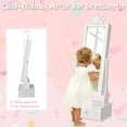 thumbnail image 4 of Ourlova Kids Jewelry Armoire - LED Light, Freestanding Vanity with 3 Storage Drawers, 4 of 9