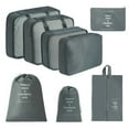 thumbnail image 1 of Cubos de embalaje para viajar, juego de 8 cubos de viaje, organizador de maleta plegable, bolsa de almacenamiento de equipaje ligera, 1 of 5