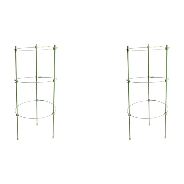 YWIYIUD 2PCS Small PlantSupport Cage RustResistant Garden Ring StakePlant Support Climbing Vine RackPlant Potted Support Frame for Tomato ClimbingPlant and Flower