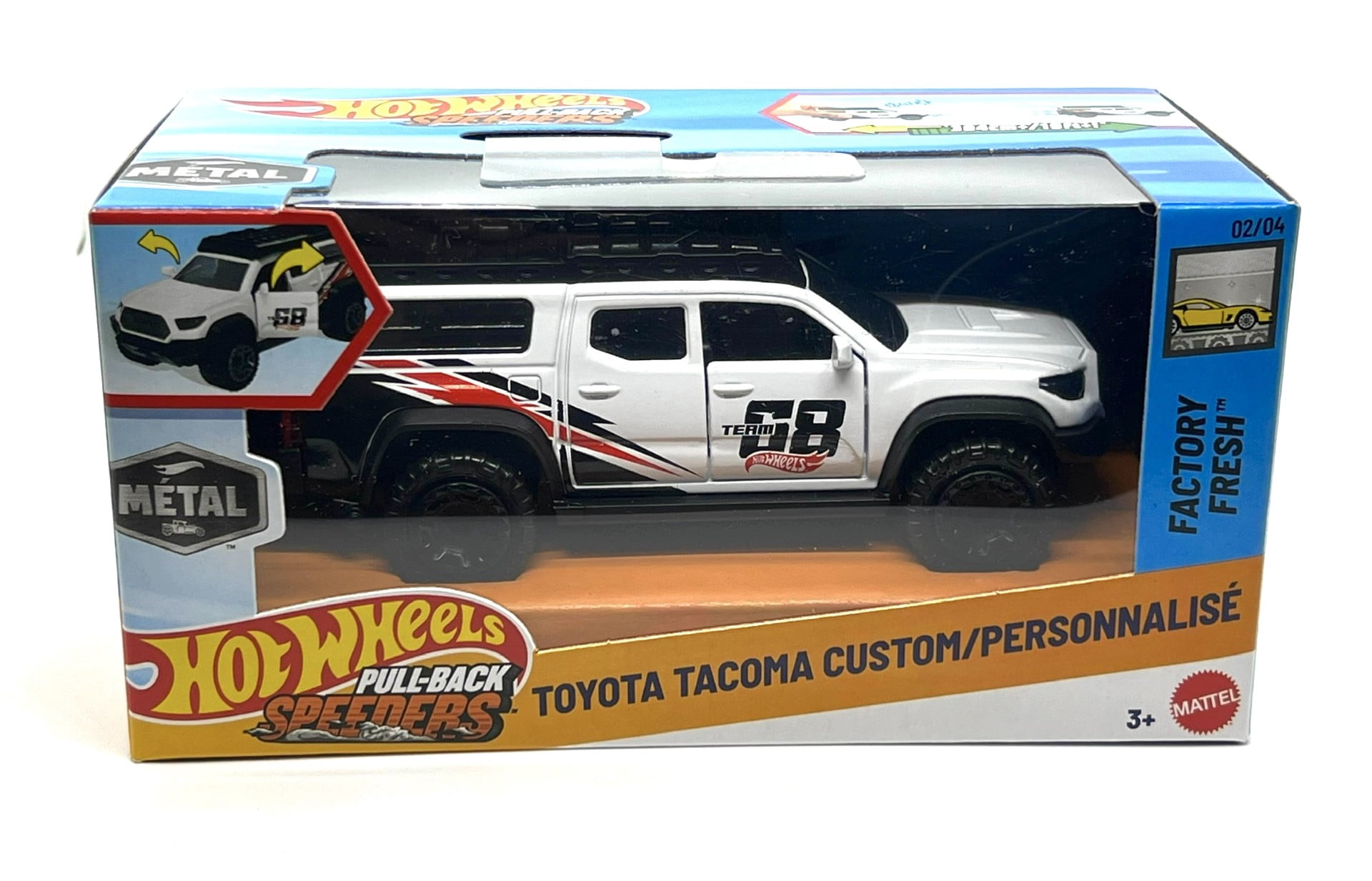 Hot Wheels Toyota Tacoma Custom Pullback Speeders 1:43 Scale 2025