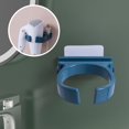 thumbnail image 1 of Soporte para secador de pelo de montaje en pared Autoadhesivo Ahorro de espacio Moderno Sin perforación Soporte de almacenamiento duradero Estante Azul Baoblaze Soporte para secador de pelo, 1 of 8
