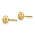 thumbnail image 2 of Auriga Fine Jewelry 14K Yellow Gold Circle Puff Stud Earrings for Women(L- 5mm, W- 5mm), 2 of 5