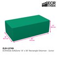 thumbnail image 2 of Early Childhood Resources ELR-12749-EM SoftZone 18 x 36 in. Rectangular Junior Ottoman - Emerald, 2 of 2