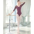 thumbnail image 4 of Women's 3/4 Sleeve Leotards Dance Boutique Fitness Wear Ballet Sportswear, 4 of 6