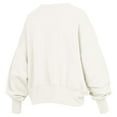 thumbnail image 3 of Women's Pressbox Cream Nebraska Huskers Oversized Chelsea Waist Length Pullover Sweatshirt, 3 of 3