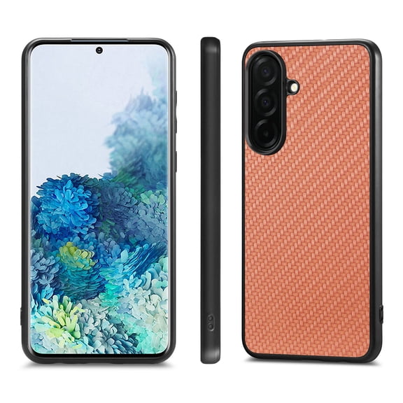 Compatible with Samsung Galaxy A37 Case,Cute Woven Pattern Case for Women Men,Soft Shockproof Camera Protection Phone Case TPU Anti-Bumper Silicone Wireless Charging Case,Brown