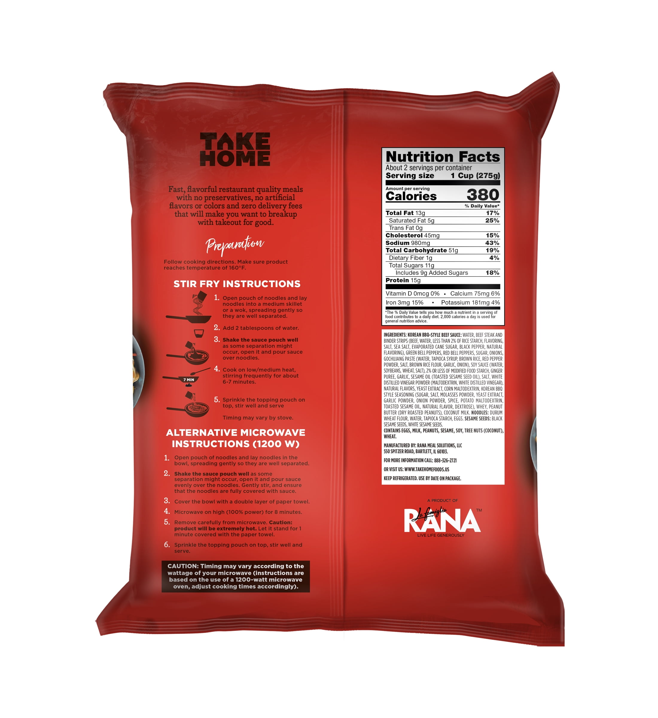 Take Home Tonight Korean BBQ Style Beef Meal, 21.7oz