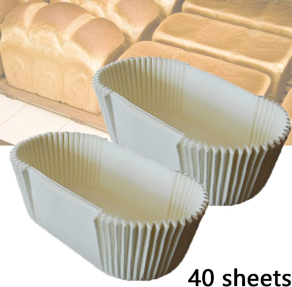 Cribun 40 Pcs Disposable Cupcake Liner Oval Baking Cup Cupcake Paper