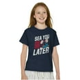 thumbnail image 4 of Popeye Sea You Later Funny Beach Pun Crewneck T Shirts Boy Girl Teen Brisco Brands XS, 4 of 6