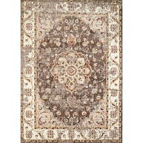 United Weavers Bridges Area Rug 3001-00494 Ponte Vecchio Taupe Bordered Vines 12' 6" x 15' Rectangle