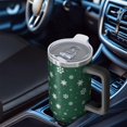 thumbnail image 6 of Green Christmas Snowflake Pattern Tumbler with Handle and Lid,40oz Double Wall Vacuum Insulated Tumbler,Cups Gift for Women and Men, 6 of 7