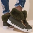 thumbnail image 5 of Willtoo Winter Women's Snow Boots Short Barrel,Plus Size, Fleece Lined Thickened Boots for Cold Weather Army Green, 5 of 6