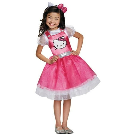 Morris Costumes DG93621K Hello Kitty Pink Deluxe Costume, Size 7-8 ...