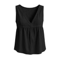 thumbnail image 4 of Sheghy Womens Tank Tops 100%Cotton Women's Solid-Color Sleeveless V-Neck Casual Cotton-Linen Top, 4 of 7