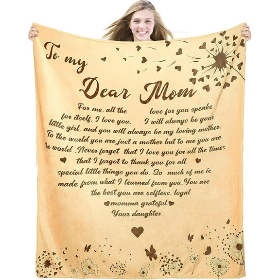 Birthday Gifts for Mom Mom Blanket Happy Birthday Mom for Her Gifts Throw Blankets Best Mom Ever Gifts Mom Birthday Gifts from Daughter Son Moms Birthday Gift Idea Blanket for Mom 60”x50”