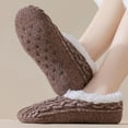 thumbnail image 4 of QUOTAY Soft Slipper Socks for Women Non Grip Winter Warm Booties Cozy Indoor Outdoor Thermal Sleep Footwear Coffee，One Size, 4 of 4