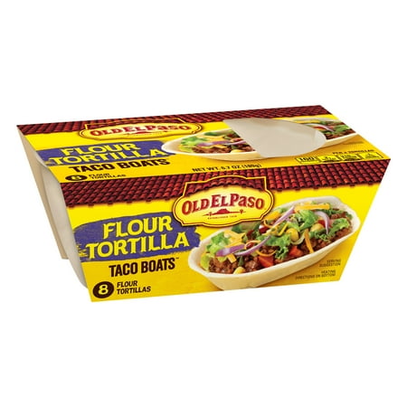 Old El Paso Soft Flour Tortilla Taco Boats, 8 Ct, 6.7 oz