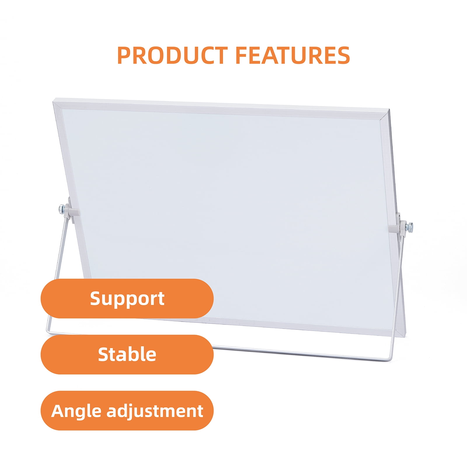 MXG 12x16 Inch Double-Sided Magnetic Desktop Whiteboard with Stand, Portable White Board for Message Center and  To-Do Lists