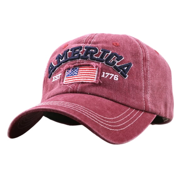 Trgacdwlo 250 Anniversary USA Hat 1776-2026 Unisex Adjustable Embroidered Patriotic Hat USA Flag Distressed Vintage Baseball Cap Wine