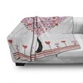 thumbnail image 3 of Valentine Soft Flannel Fleece Throw Blanket, Heart Shaped Tree Daisies Wildflowers Red Leaves Forest Romance Season Image, Cozy Plush for Indoor and Outdoor Use, 70" x 90", Multicolor, by Ambesonne, 3 of 6