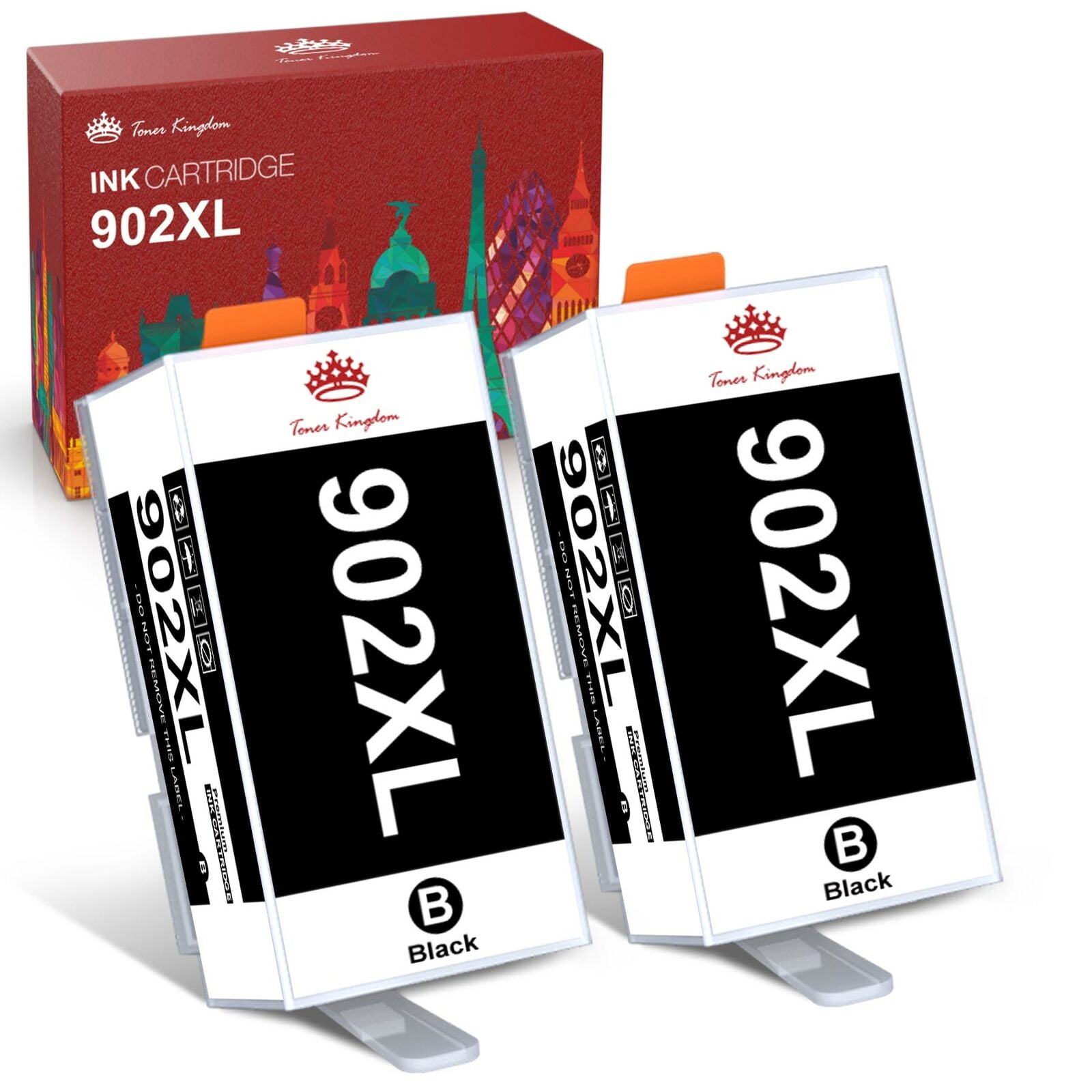 902xl Black Ink Tonerkingdom 902xl 902 Xl Ink Cartridges Replacement For Hp Officejet Pro 6960 5991