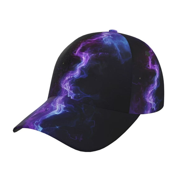 Balery Purple And Blue Nebula Gorra de béisbol de tamaño ajustable para correr, entrenar y actividades al aire libre. Gorra de papá para todas las estaciones.