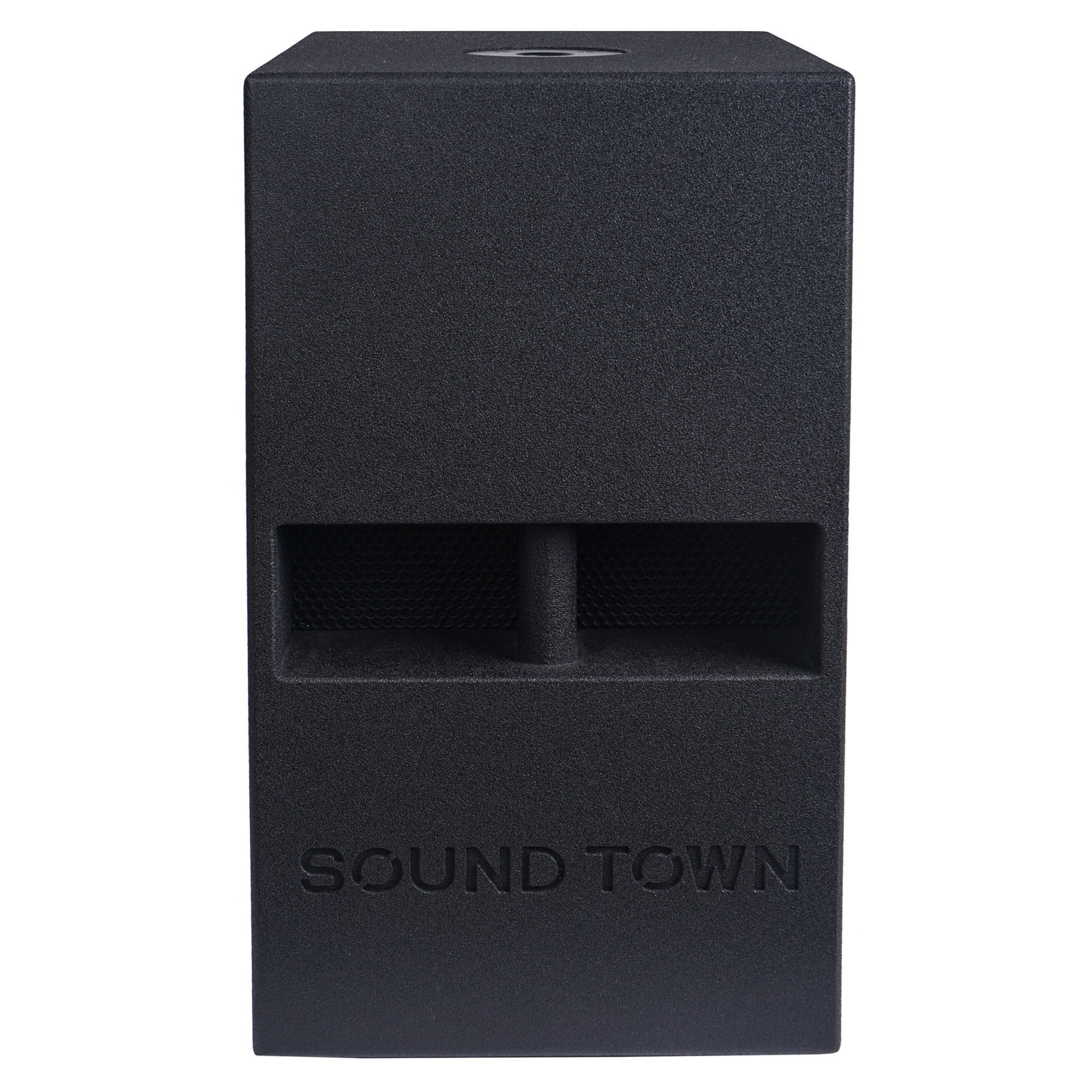 CARME-112SWPW Sound Town CARME Series 12” 800W Powered PA/DJ Subwoofer with Folded Horn Design White 