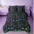 thumbnail image 3 of Manfei Cute Cat 7 Pieces Bedding Comforter Set,Cute Kitten Animal Colorful Full Bedding Set For Kawaii Cat Lover Reversible, 3 of 8