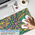 thumbnail image 4 of Performore Multi-Colored Mandala Mouse Pad: Gaming and Home Office Essential, Non-Slip Rubber Base and Stitched Edge, 31.5x11.8 Inch, 4 of 7