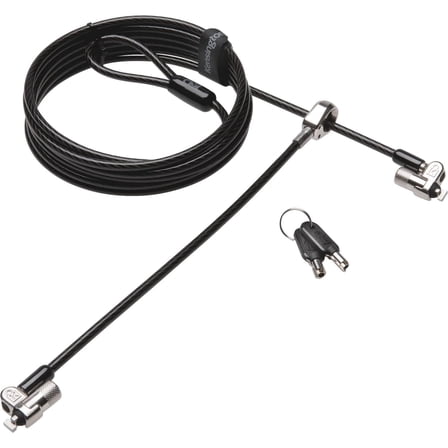 Kensington MicroSaver 2.0 Keyed Twin Cable Lock for Laptops & Other Devices (K65048WW) CA2